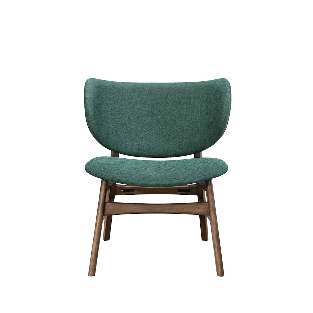 Adler 2-Piece Wood & Fabric Lounge Chair in Green