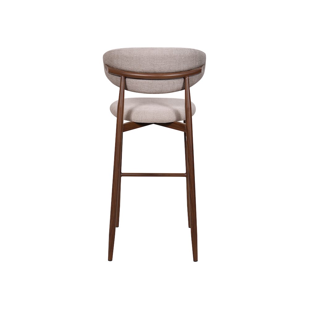 Royce Metal & Fabric Bar Chair (Set of 2), Toast