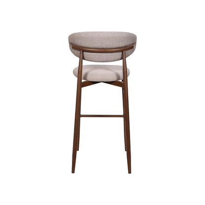Royce Metal & Fabric Bar Chair (Set of 2), Toast
