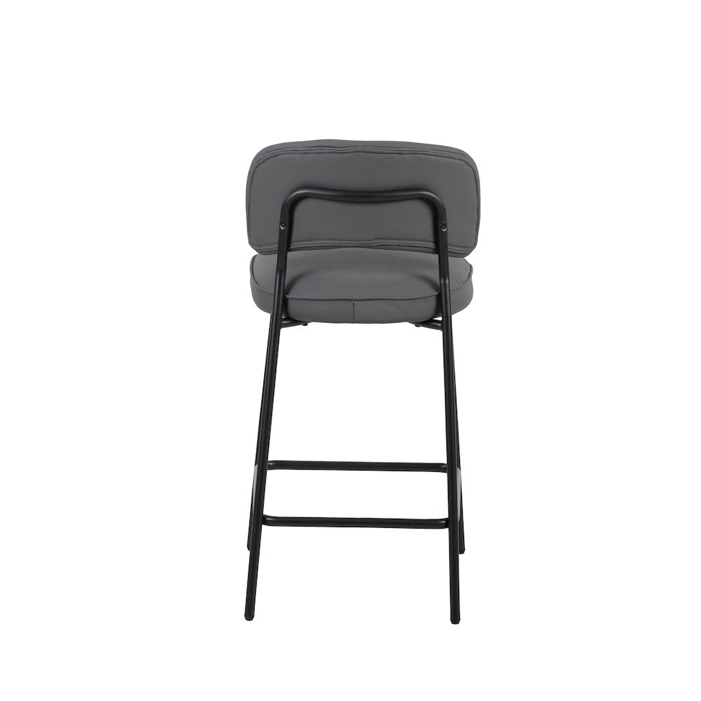 New Classic Furniture Blythe Vegan Leather Counter Chair in Gray (Set of 4)