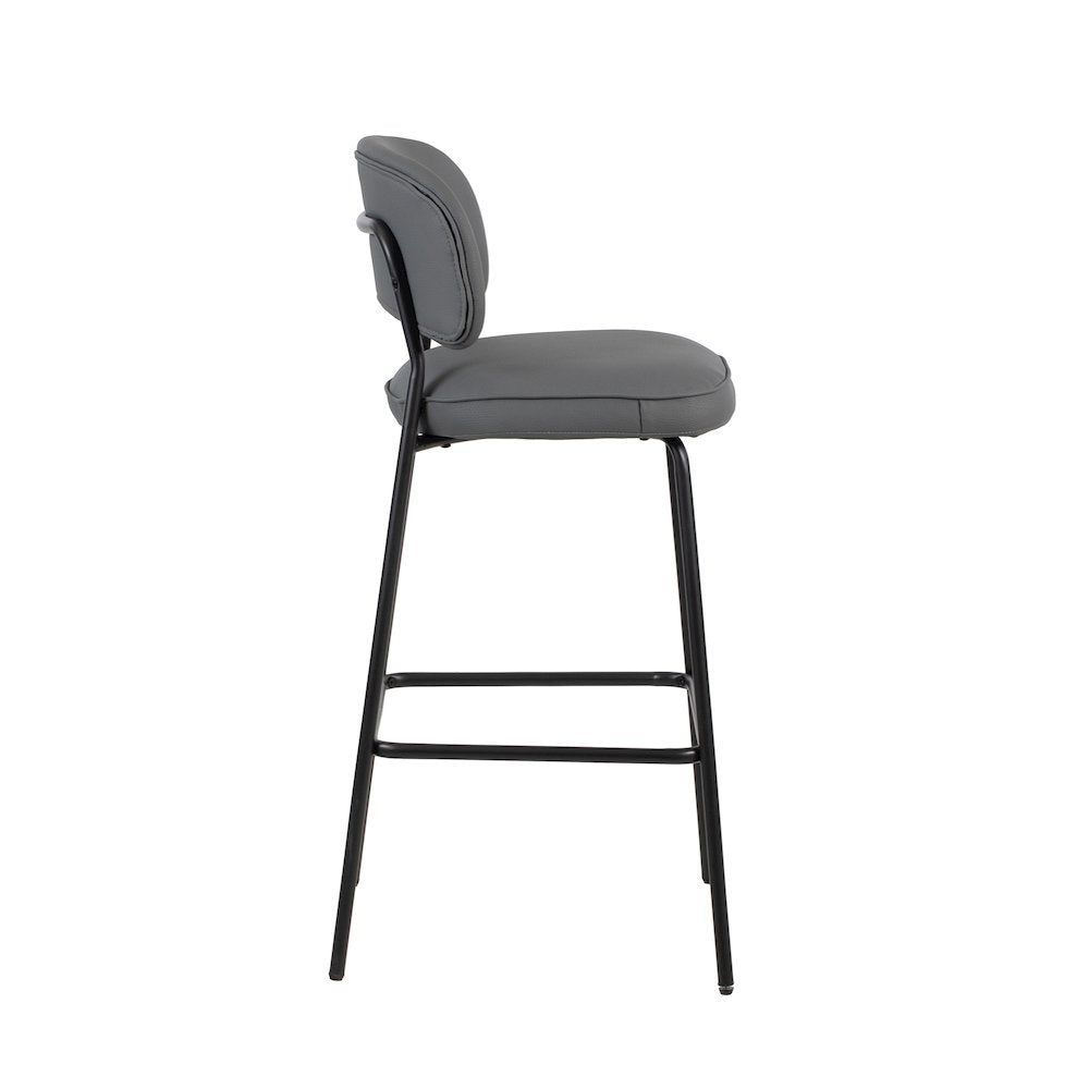 New Classic Furniture Blythe Vegan Leather Bar Chair in Gray (Set of 4)