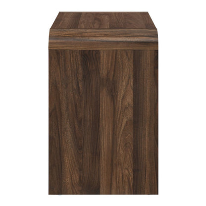 New Classic Furniture Mara Wood 2-Drawer End Table in Walnut/Brown (Set of 2)