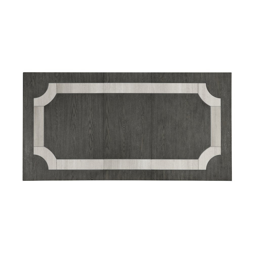 New Classic Furniture Lisbon Wood Rectangle Dining Table in Gray