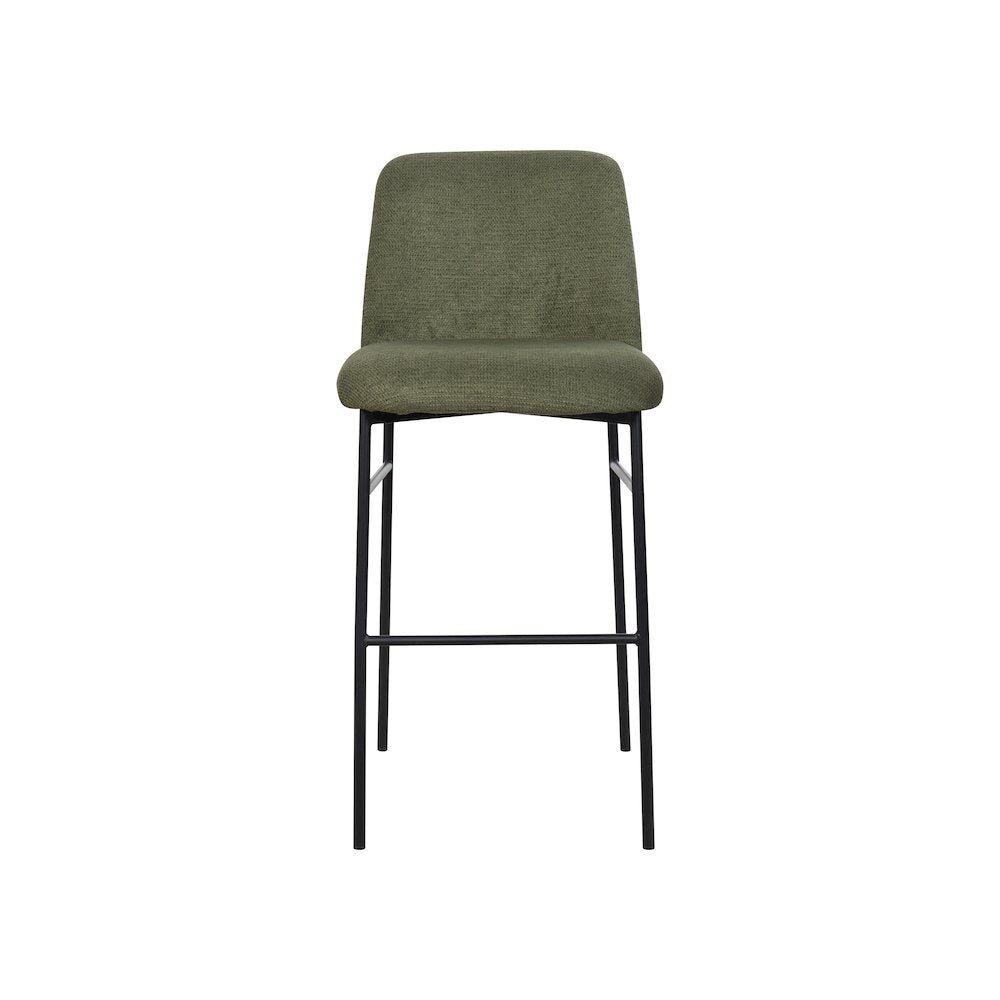 New Classic Furniture Erik Fabric Upholstered Bar Stool in Green (Set of 4)