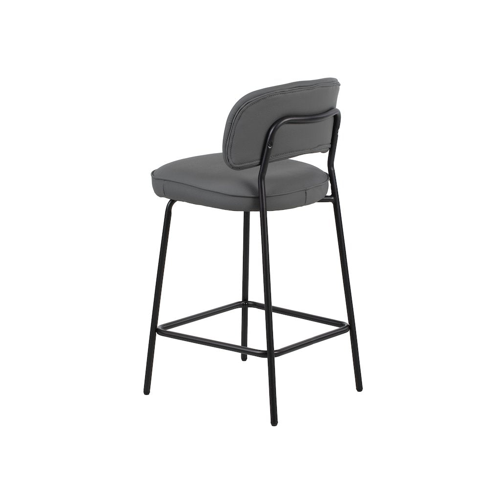 New Classic Furniture Blythe Vegan Leather Counter Chair in Gray (Set of 4)