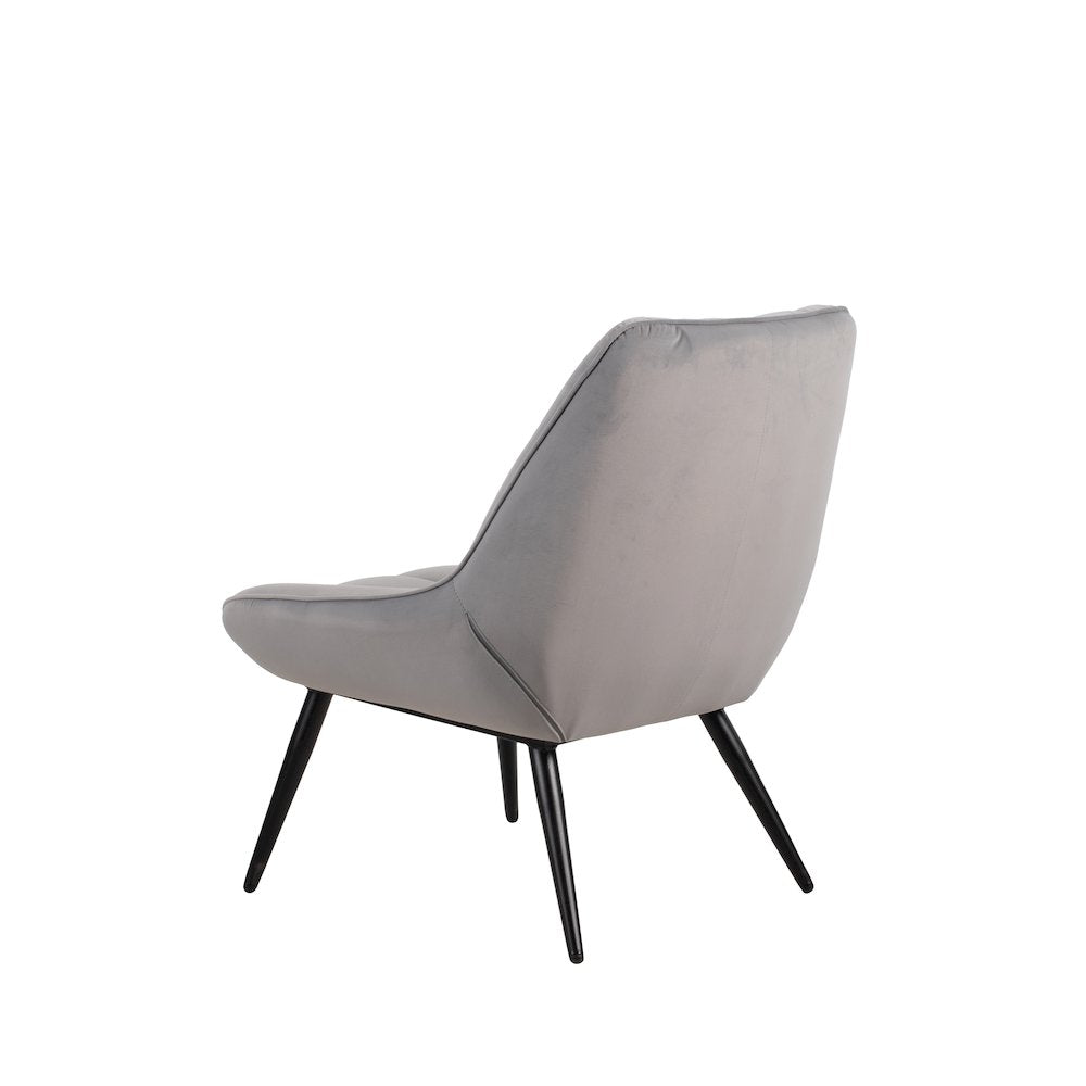 New Classic Furniture Astrid Velvet Upholstered Accent Chair in Gray (Set of 2)
