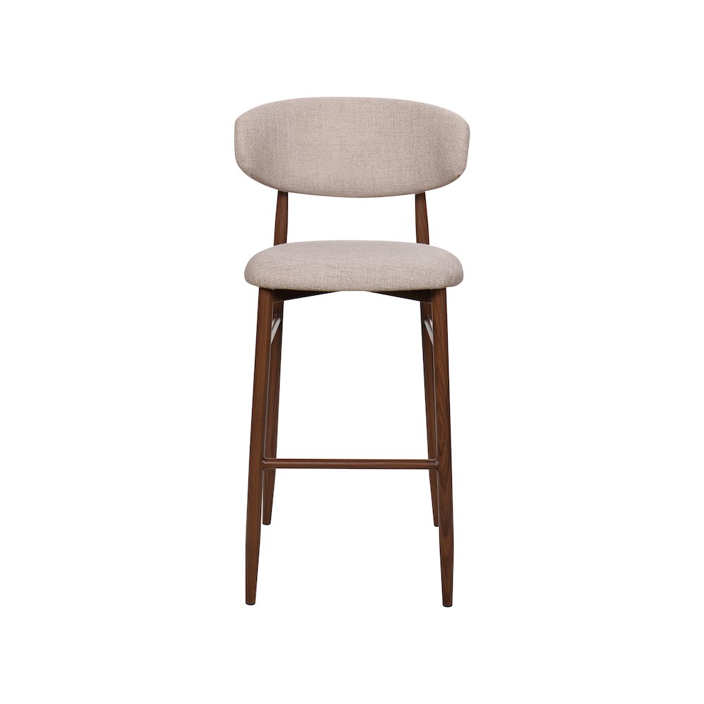 Royce Metal & Fabric Bar Chair (Set of 2), Toast