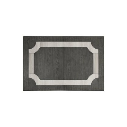 New Classic Furniture Lisbon Wood Rectangle Dining Table in Gray
