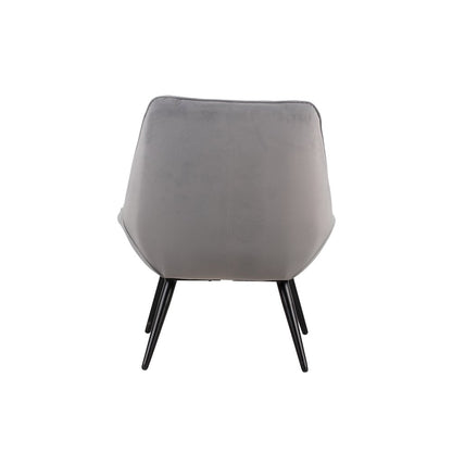 New Classic Furniture Astrid Velvet Upholstered Accent Chair in Gray (Set of 2)