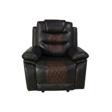 Upholstered Glider Recliner Chair with Black Legs for Nursery, Brown