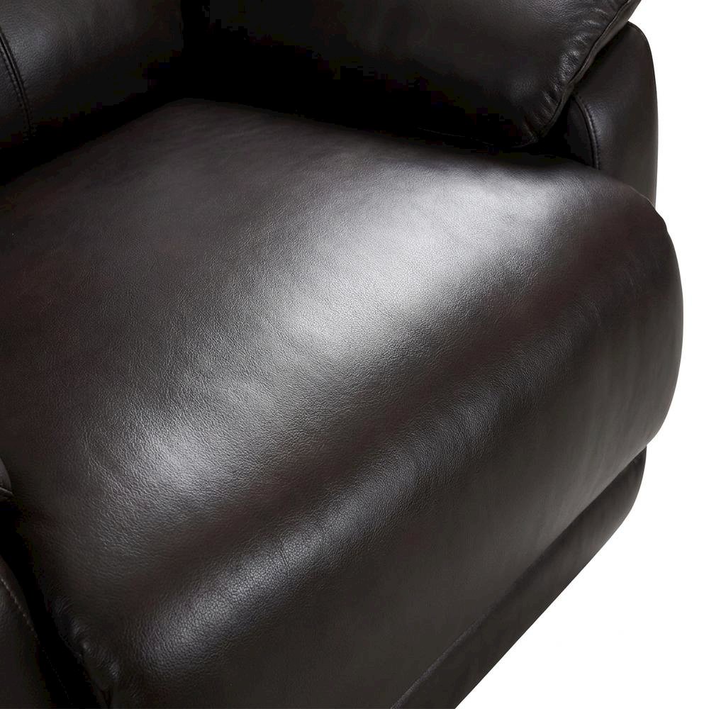 Upholstered Glider Recliner Chair with Black Legs for Nursery, Brown