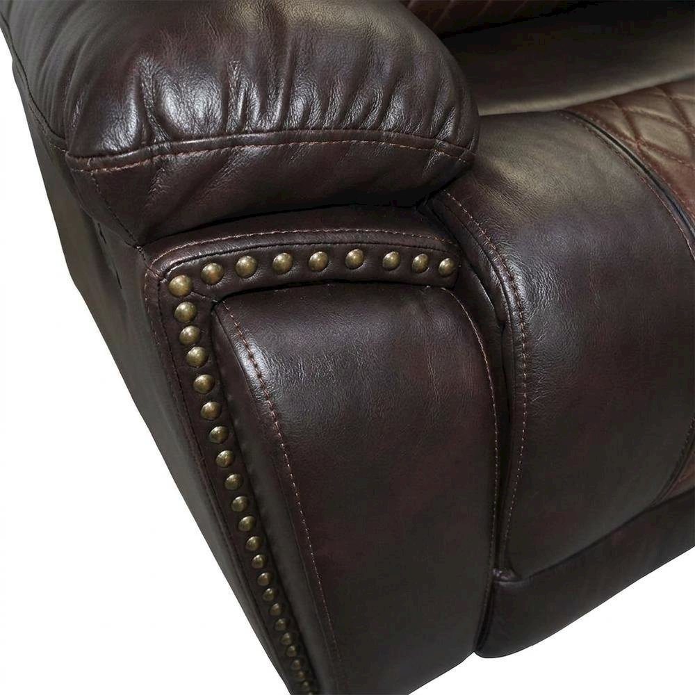 Upholstered Glider Recliner Chair with Black Legs for Nursery, Brown