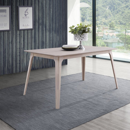 Oscar 60 in. Rectangle Wood Dining Table, White Ash