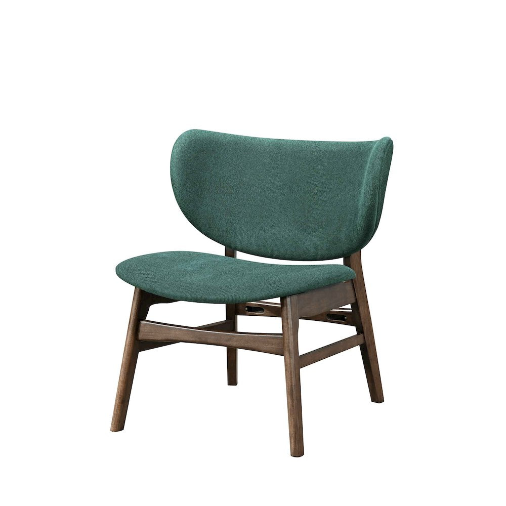 Adler 2-Piece Wood & Fabric Lounge Chair in Green