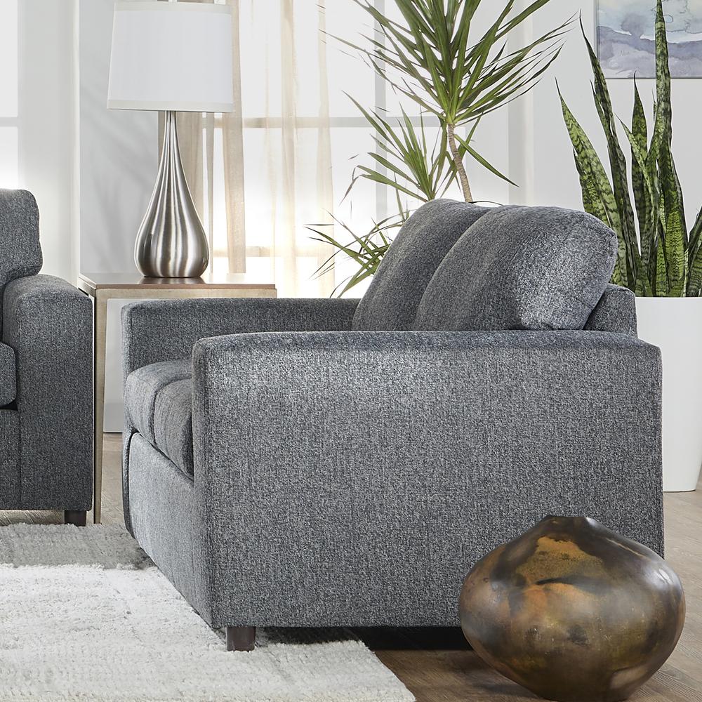 Kylo Ash Gray Polyester Fabric Sofa Couch