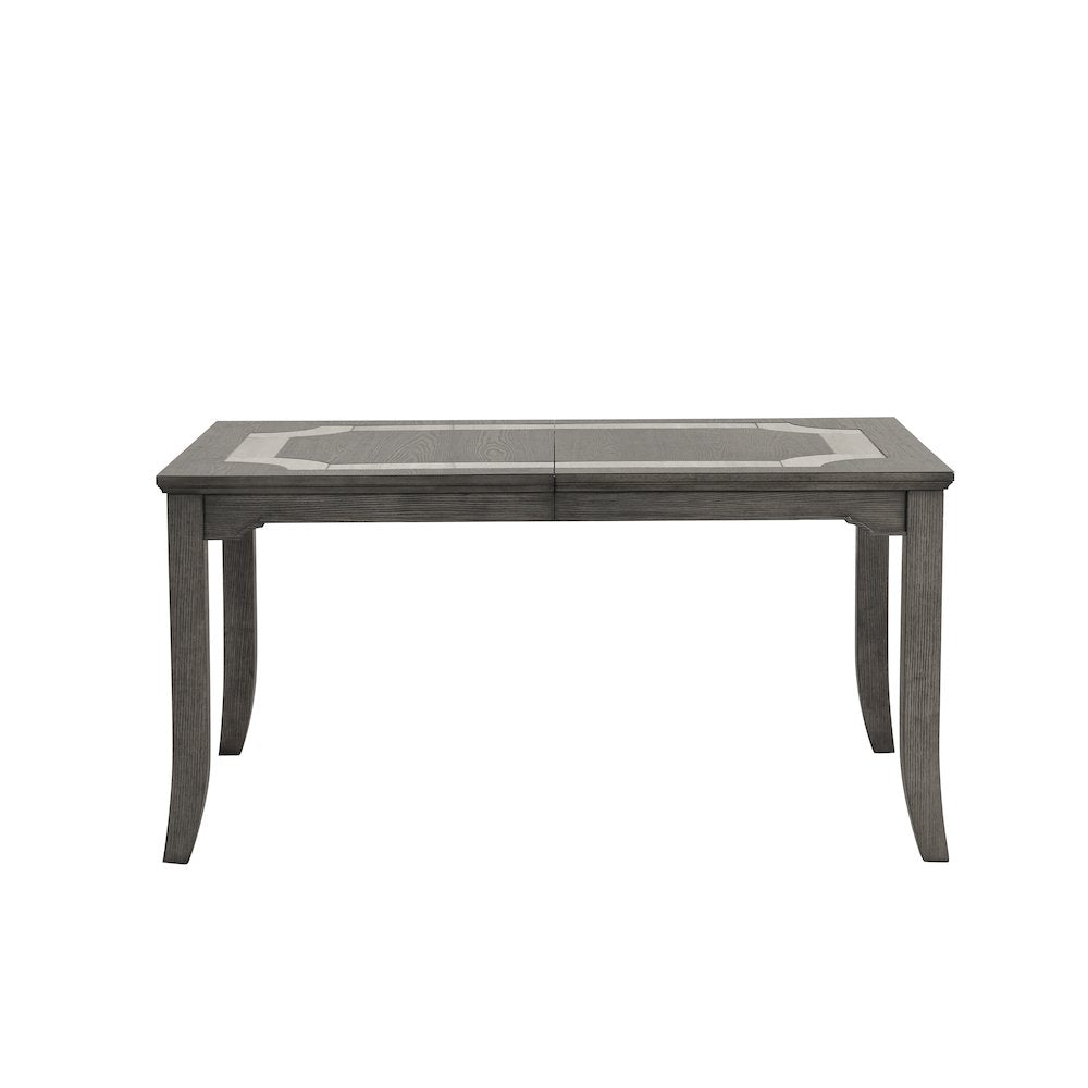 New Classic Furniture Lisbon Wood Rectangle Dining Table in Gray