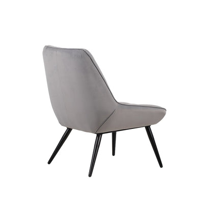 New Classic Furniture Astrid Velvet Upholstered Accent Chair in Gray (Set of 2)