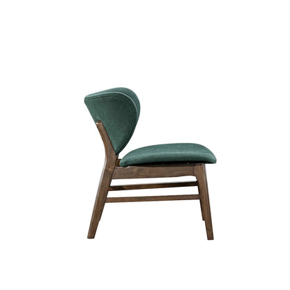 Adler 2-Piece Wood & Fabric Lounge Chair in Green