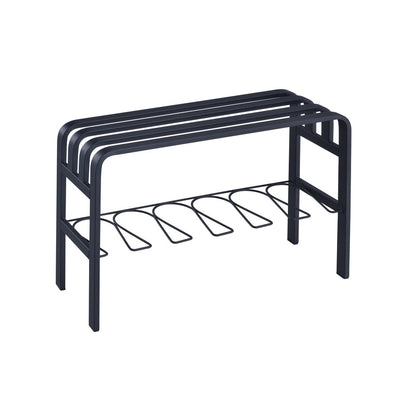 Horizon Entryway Bench with Black Powder Coating on Sandblast Metal Tube