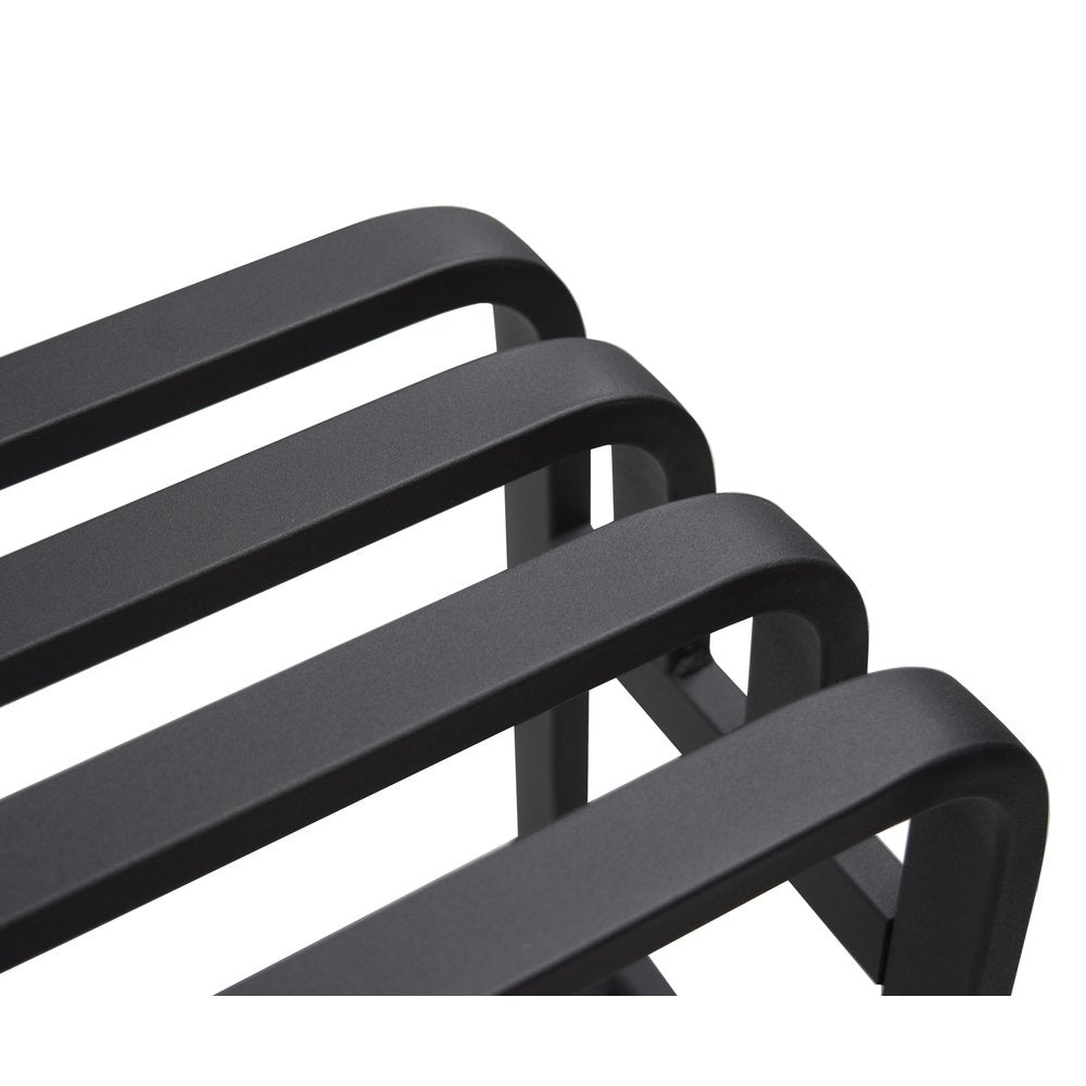Horizon Entryway Bench with Black Powder Coating on Sandblast Metal Tube