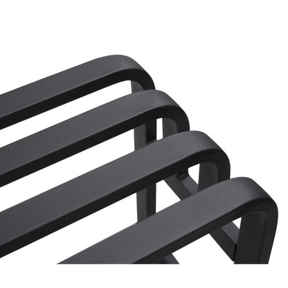 Horizon Entryway Bench with Black Powder Coating on Sandblast Metal Tube