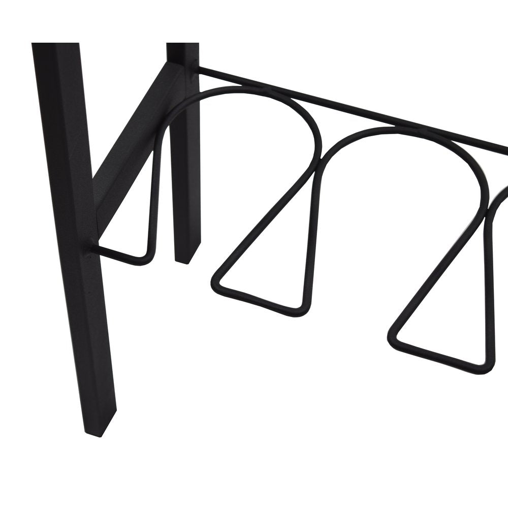 Horizon Entryway Bench with Black Powder Coating on Sandblast Metal Tube