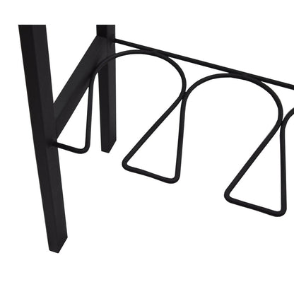 Horizon Entryway Bench with Black Powder Coating on Sandblast Metal Tube