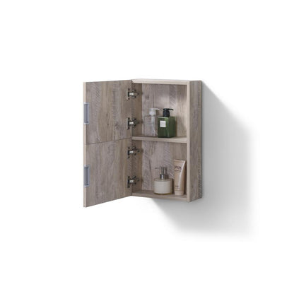 14" Wide by 24" High Linen Side Cabinet With One Door in Nature Wood Finish