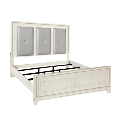 Orleans King Upholstered Panel Bed with LED Lights