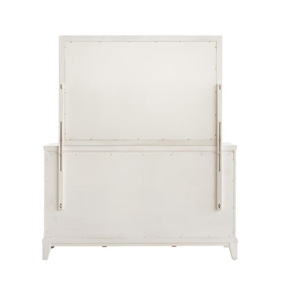 Madison Beveled Dresser Mirror in a Grey-White Wash Finish
