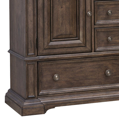 Woodbury 5-Drawer Dresser with Cabinets in Cowboy Boots Brown