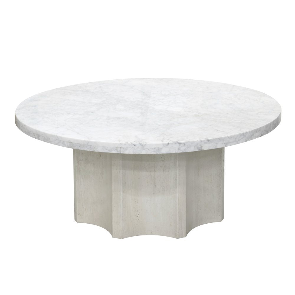 40" Round Cocktail Table with Marble Top