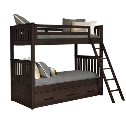 Kids Bunk Bed End in Espresso Brown