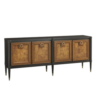 4-Door Mid-Century Modern Console with Shelves
