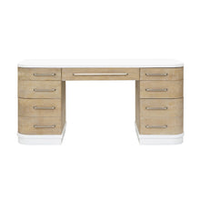 Two-Toned 7 Drawer Writing Desk