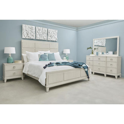 Madison Beveled Dresser Mirror in a Grey-White Wash Finish