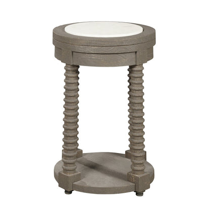 Spindle Leg Spot Table with Marble Top