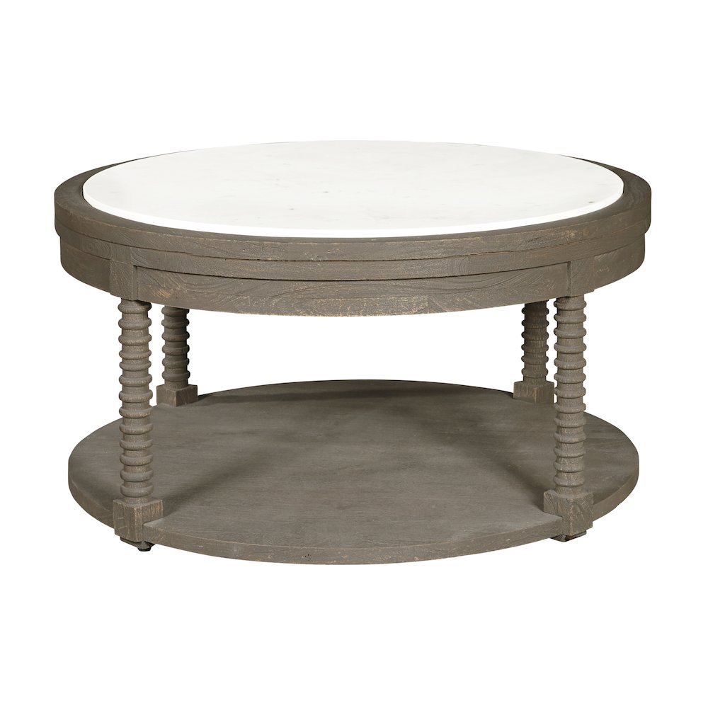 Round Cocktail Table with Marble Top