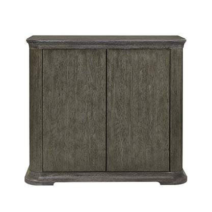 Reeded 2 Door Accent Chest with Shelves