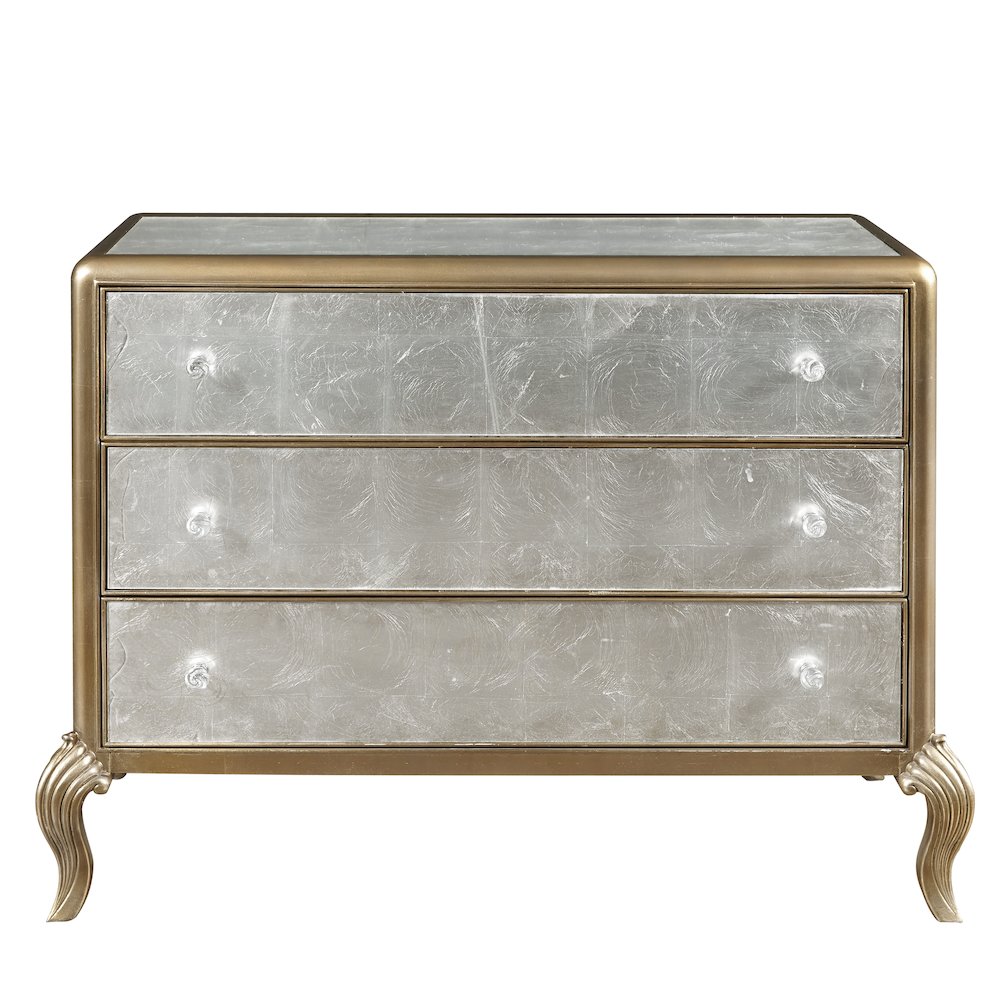 Three Drawer Eglomise Accent Chest