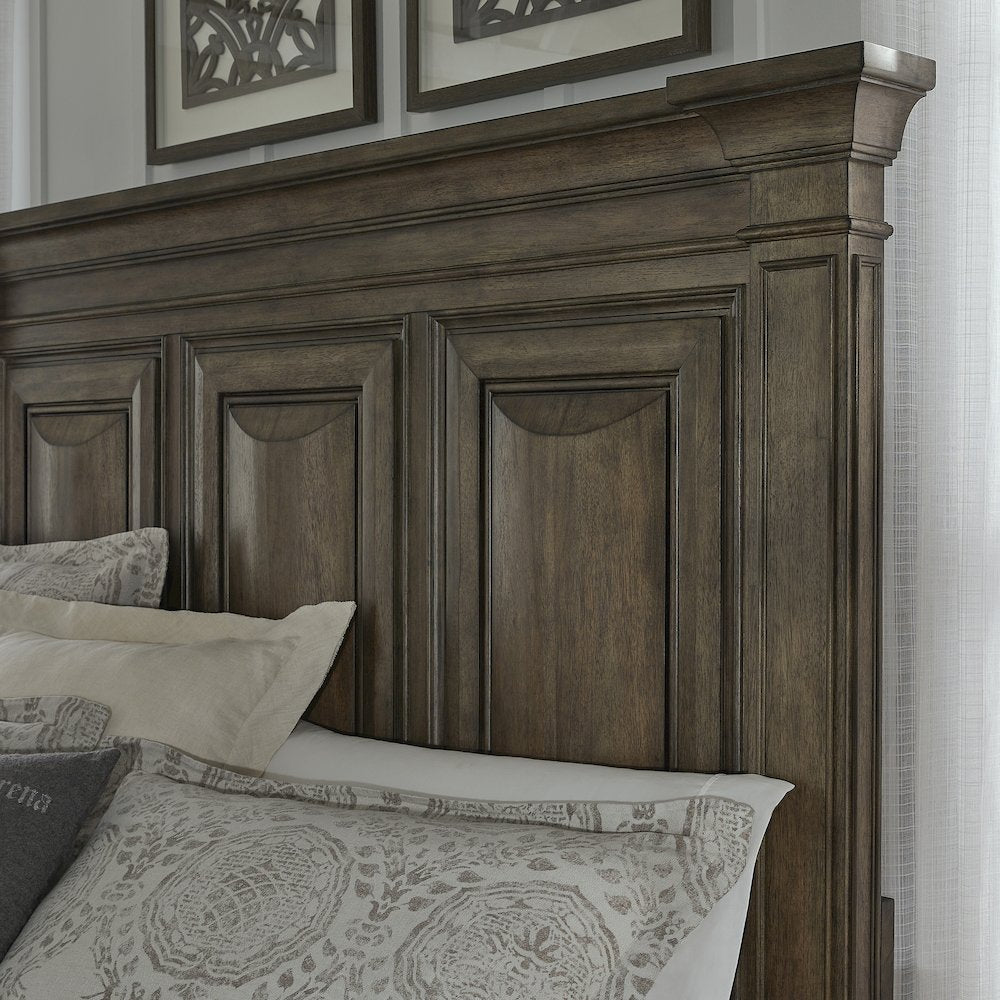 Woodbury California King Panel Bed in Cowboy Boots Brown