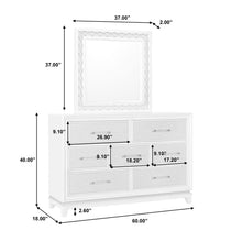 Starlight 7 Drawer Dresser with Mirror and LED Lighting