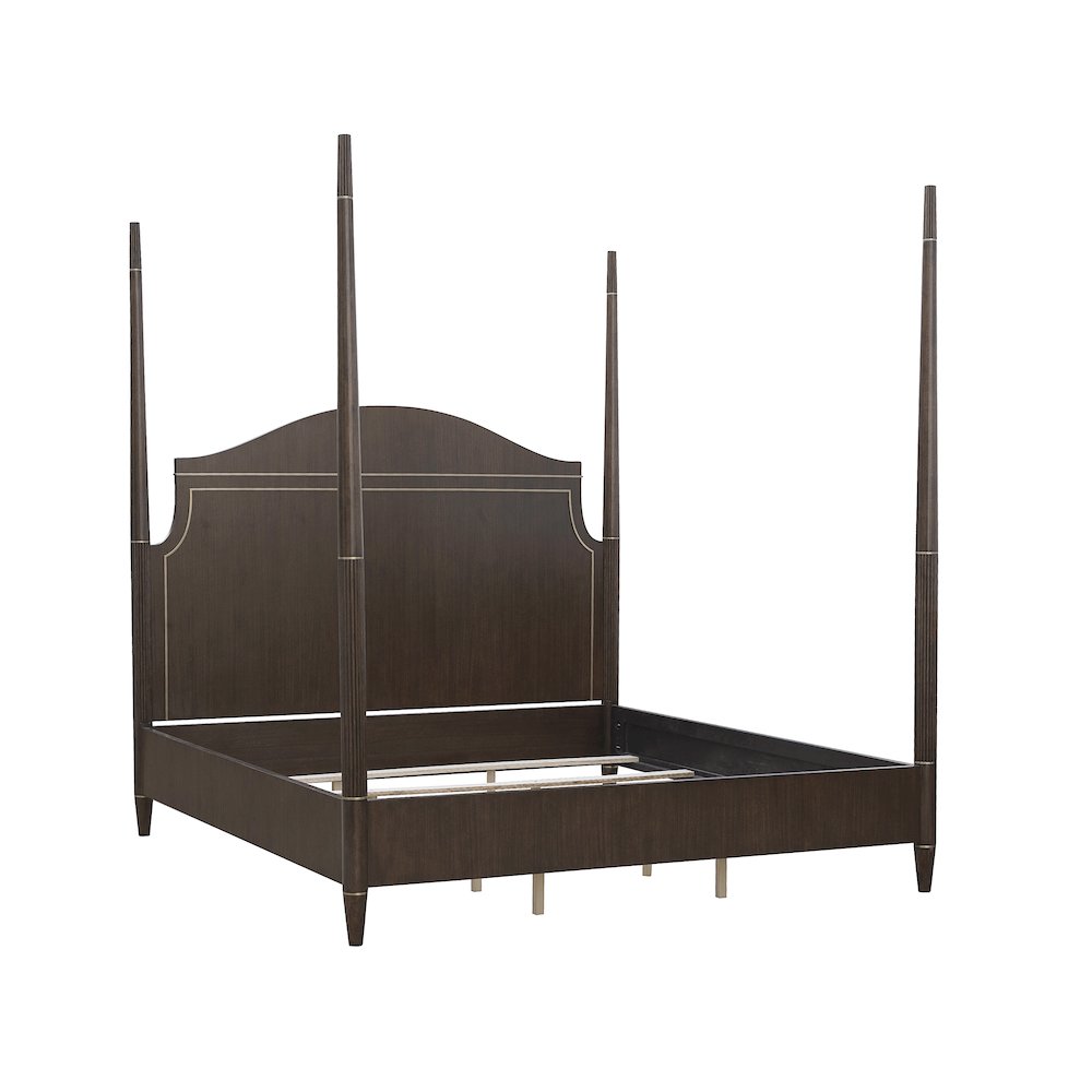 Asher Park California King Poster Bed, Piano Brown Finish