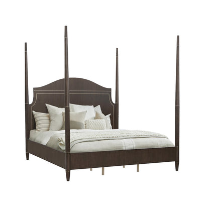 Asher Park California King Poster Bed, Piano Brown Finish