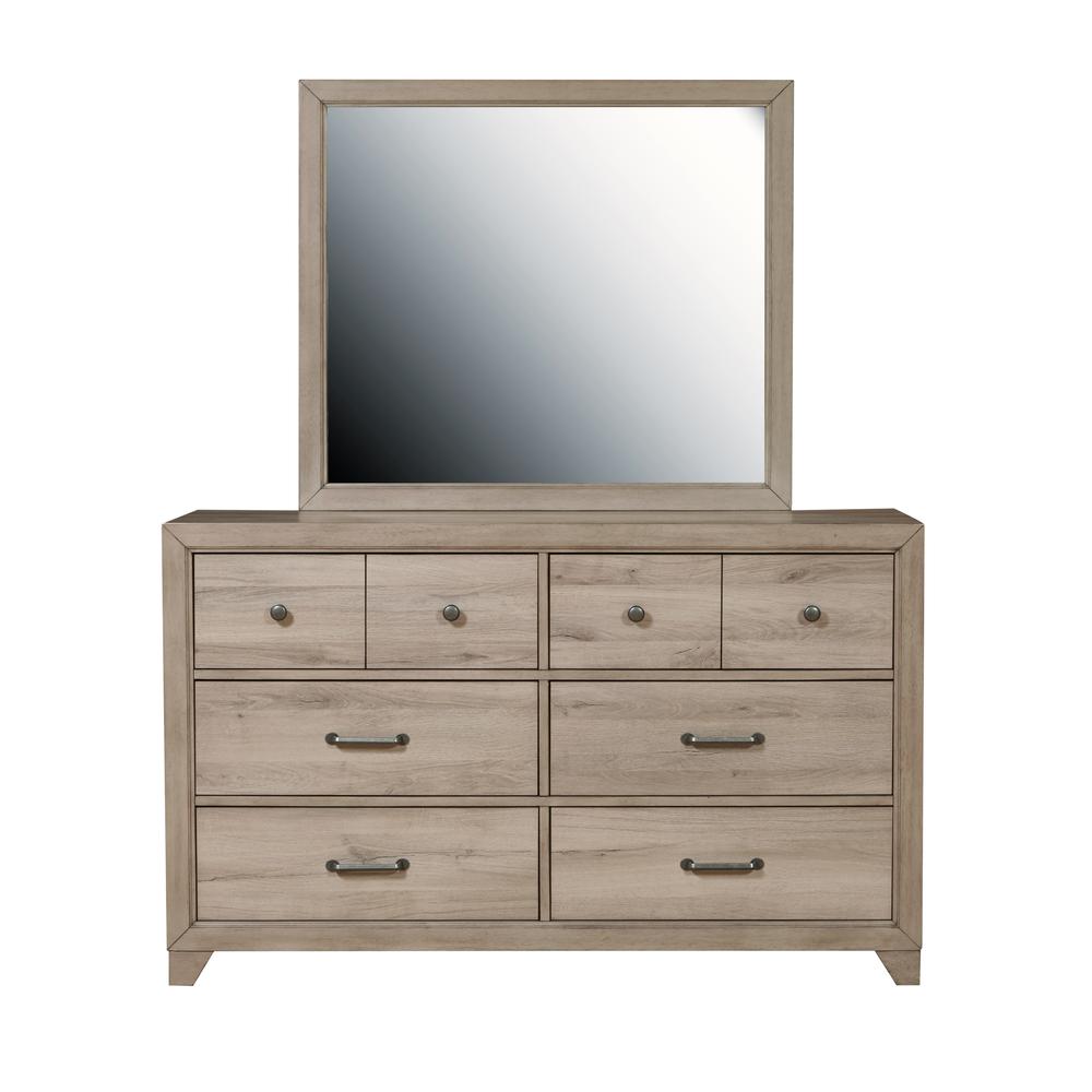 Kids Framed Dresser Mirror in River Birch Brown