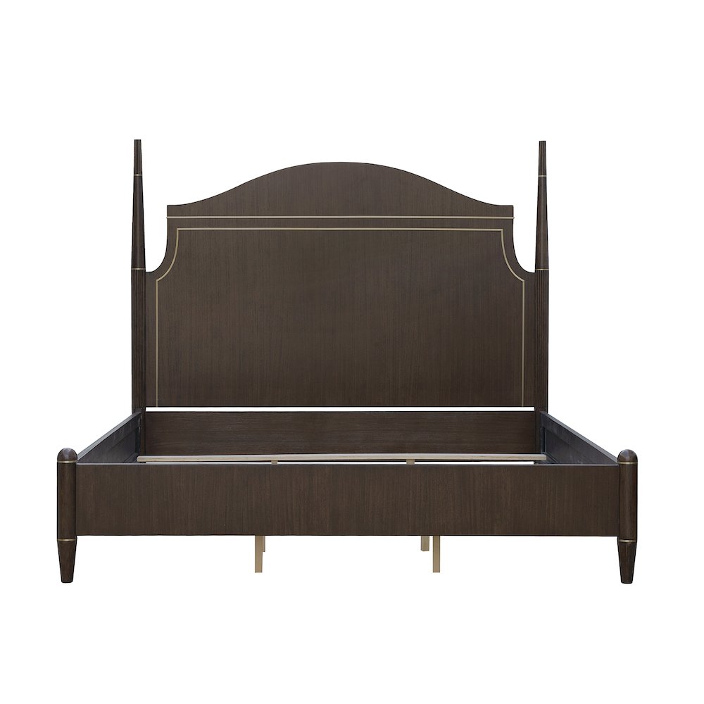 Asher Park California King Poster Bed, Piano Brown Finish
