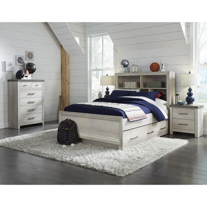 Riverwood Full Bed with Bookcase Headboard