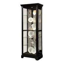 Locking Slide Door 5 Shelf Curio Cabinet in Deep Cherry Brown