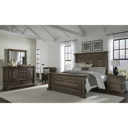 Woodbury Two Drawer Nightstand with USB in Cowboy Boots Brown
