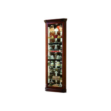 Lighted 8 Shelf Corner Curio Cabinet in Victorian Brown